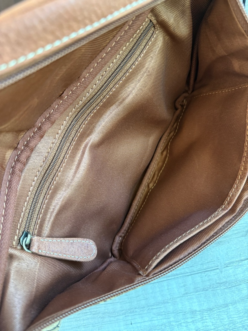 Myra Bag Brown Tooled Leather Floral Crossbody/Fanny Pack - Picture 5 of 5